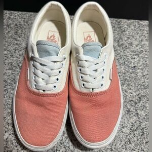 Vans Coral and Cream Casual Sneakers